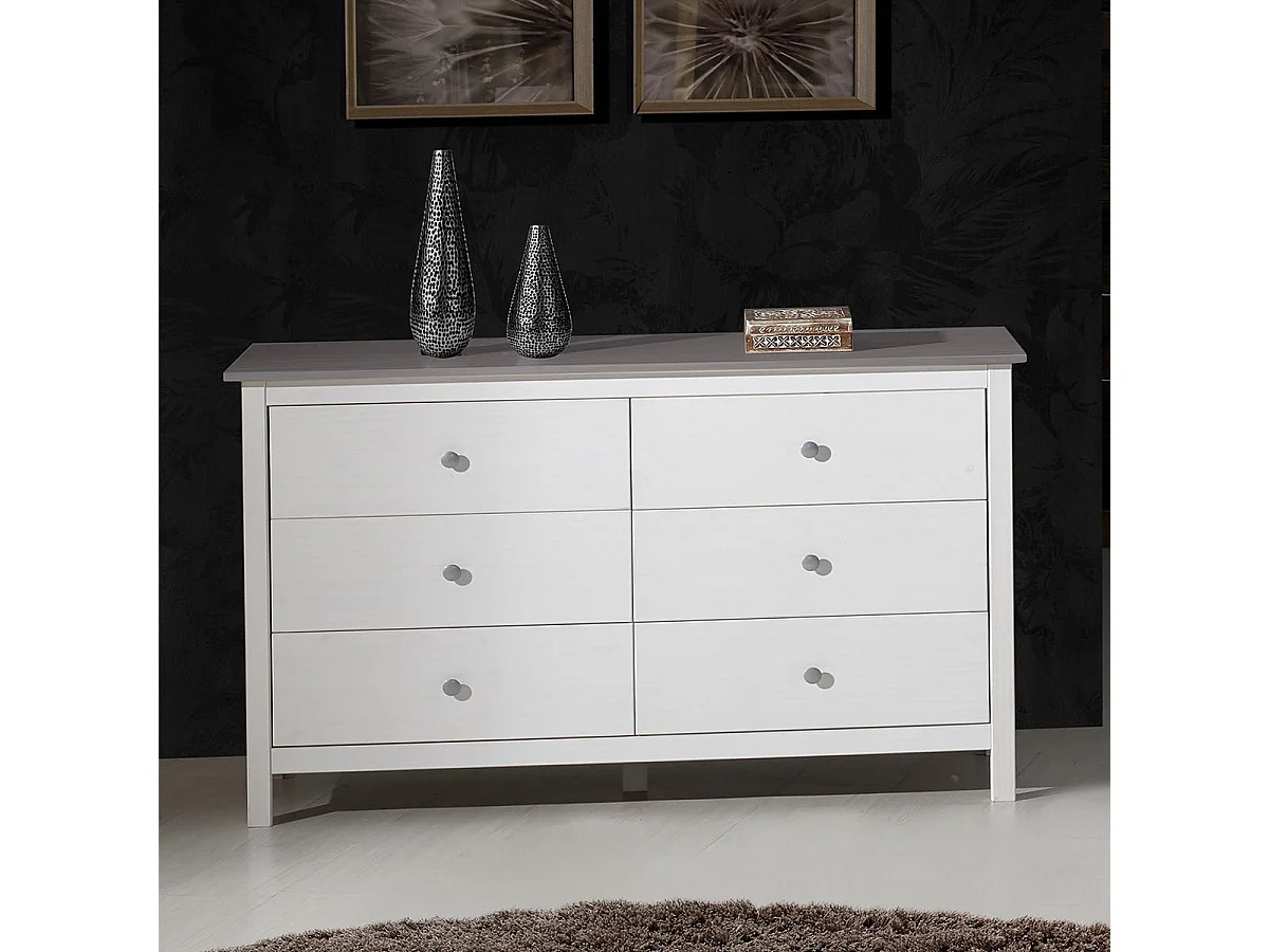 Ladekast Berna - 130x45x80cm - Wit