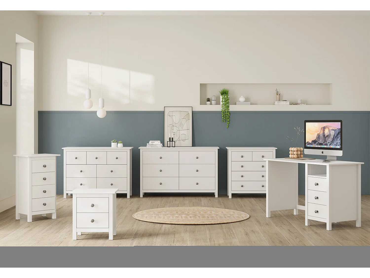 Ladekast Berna - 130x45x80cm - Wit