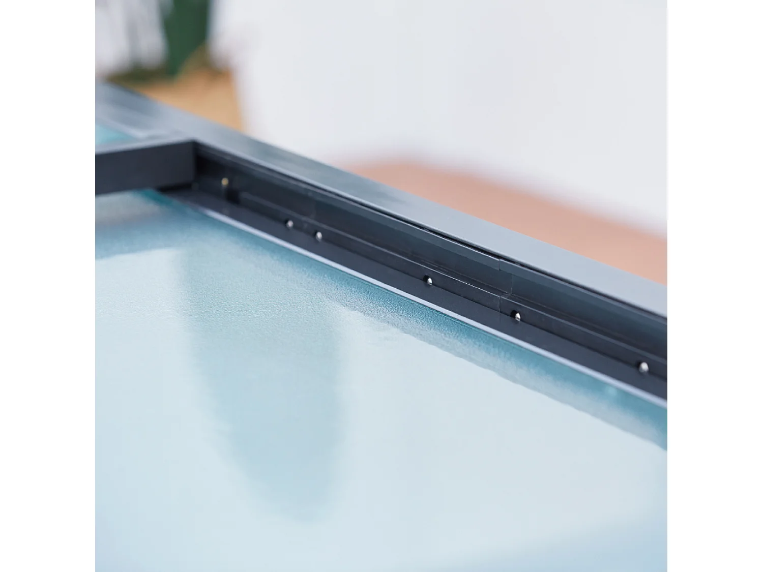 Table de jardin extensible en aluminium grise BRESCIA