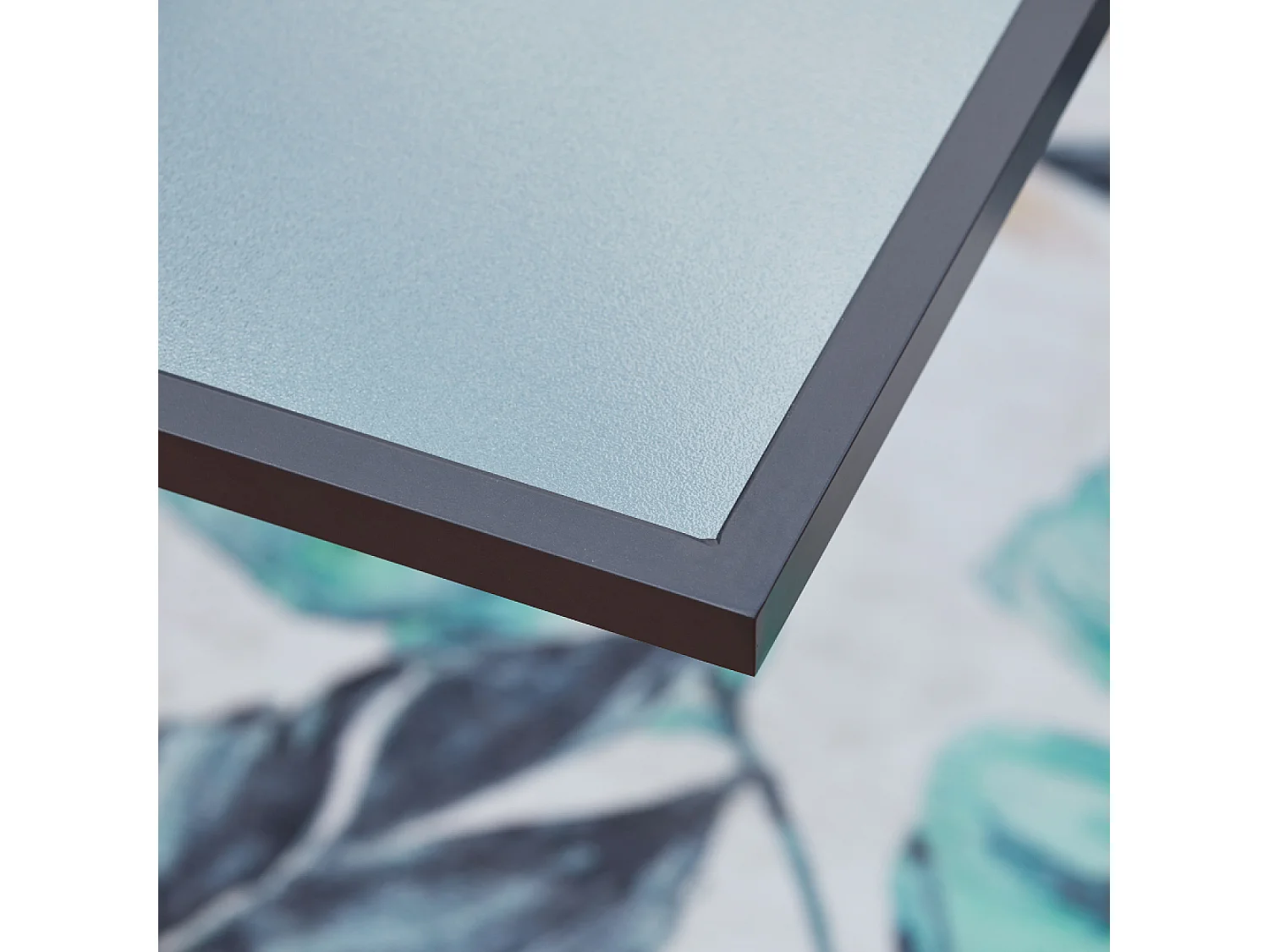 Table de jardin extensible en aluminium grise BRESCIA