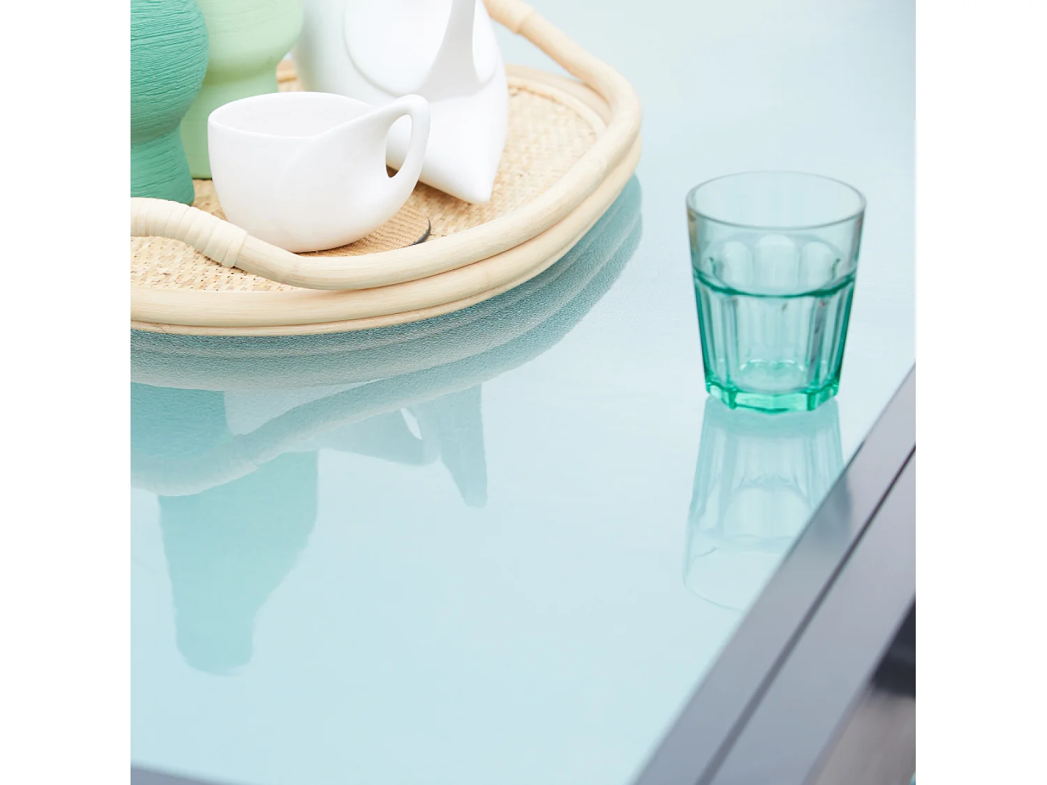 Table de jardin extensible en aluminium grise BRESCIA