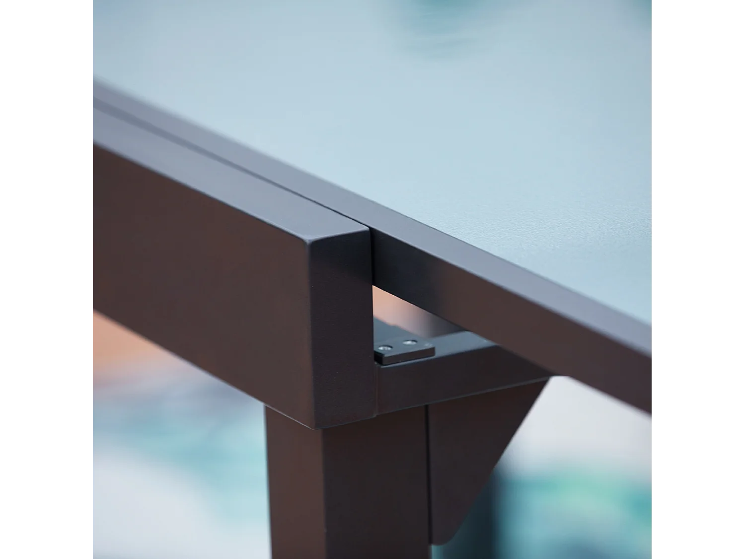 Tavolo da giardino allungabile in alluminio grigio BRESCIA