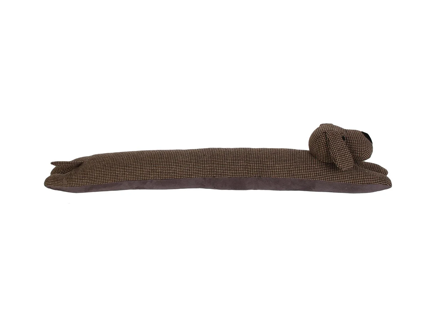 Boudin de porte WOOF petit chien marron motif petits carreaux