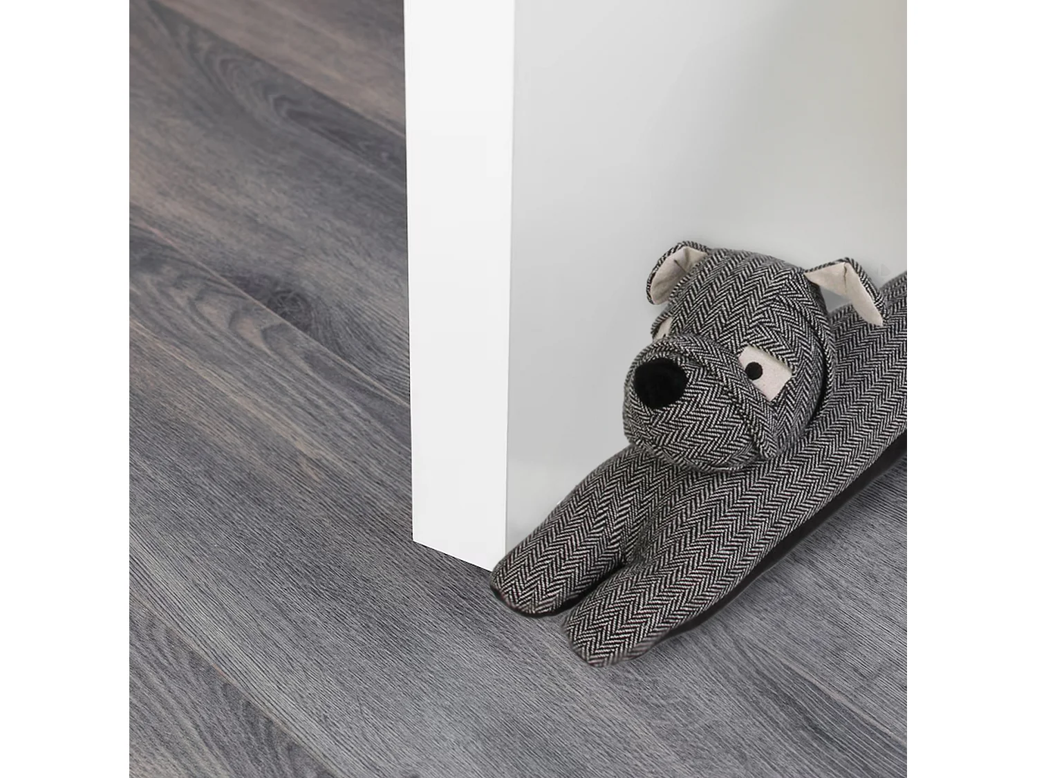 Boudin de porte 80 cm WOOF 100% polyester petit chinoir motif chevron