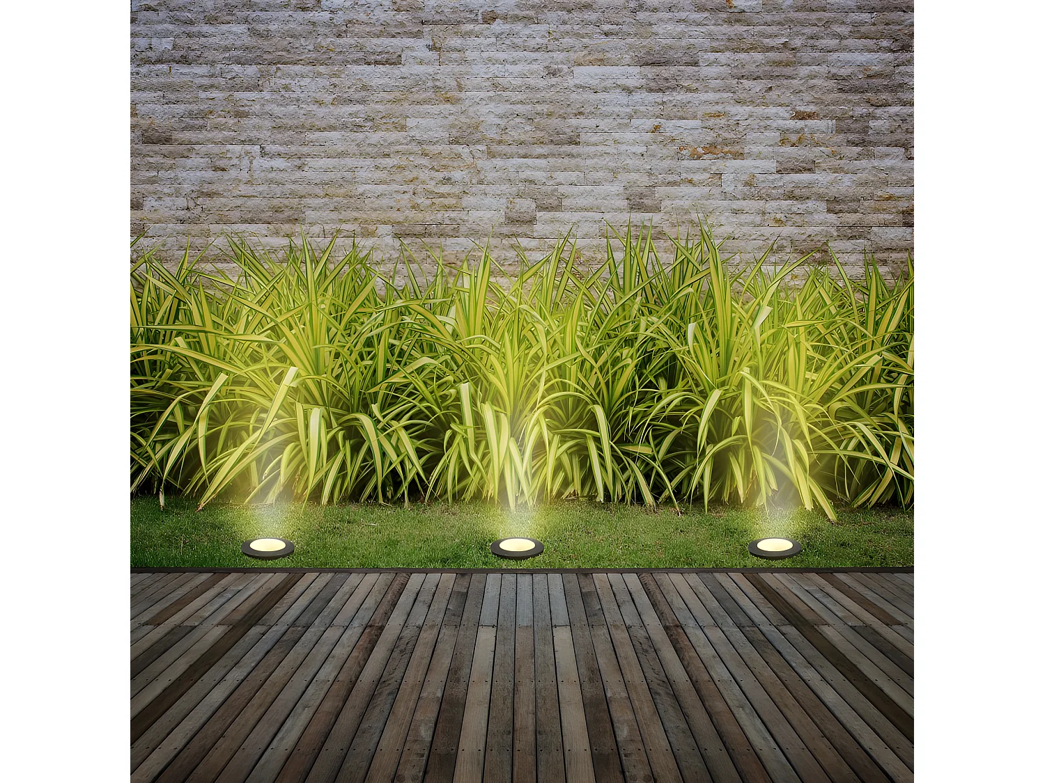 Tidian Spot de jardin extérieur avec IP65. Projecteur avec pic à gazon. Pour ampoule GU10. Couleur Noir