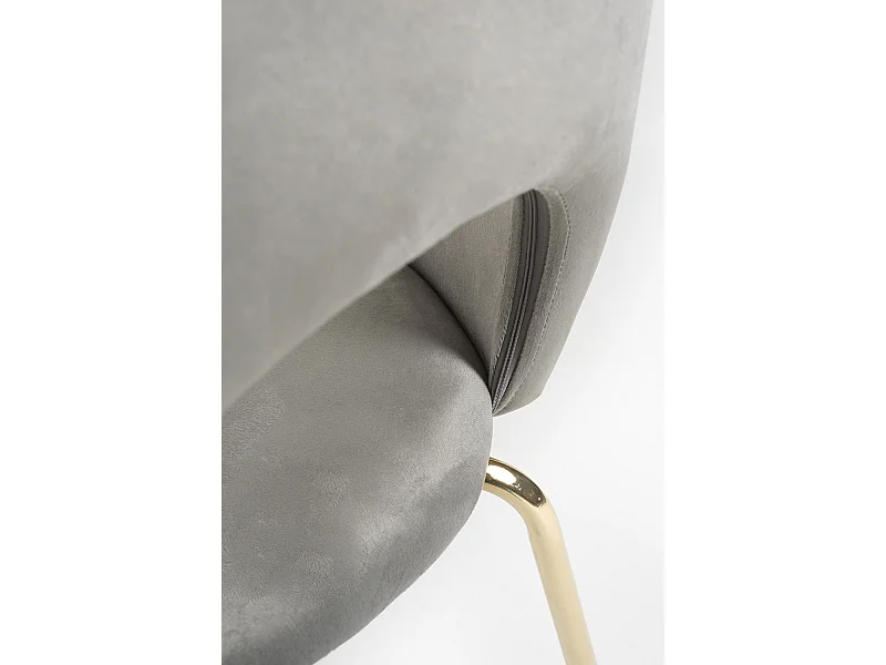 Packs Sillas Comedor - Pack 4 Sillas Dawa Gold Terciopelo - Gris claro