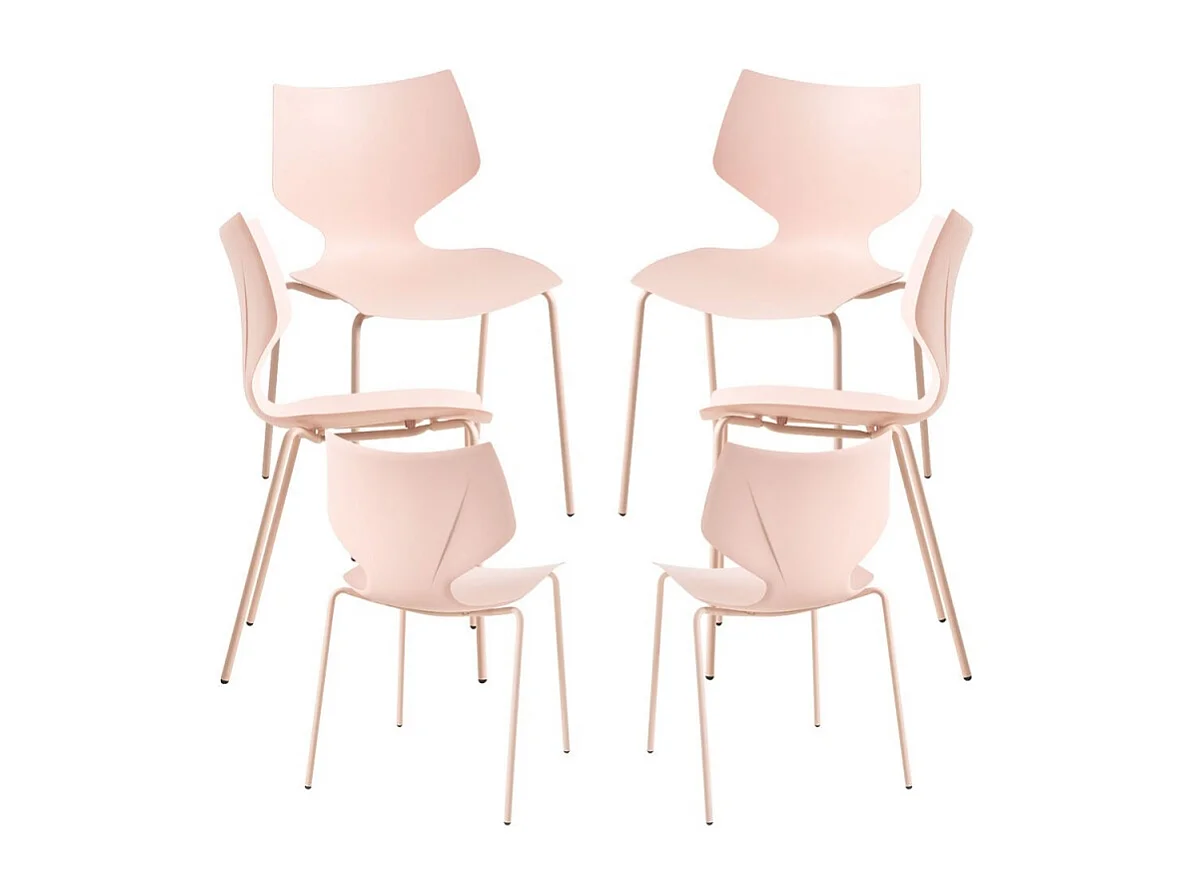 Packs Sillas Comedor - Pack 6 Sillas Plecy - Rosa