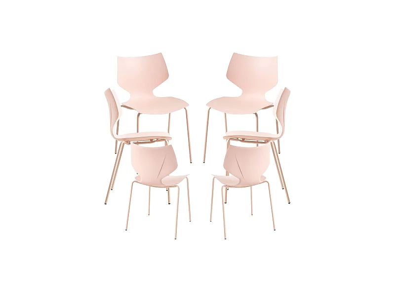 Packs Sillas Comedor - Pack 6 Sillas Plecy - Rosa