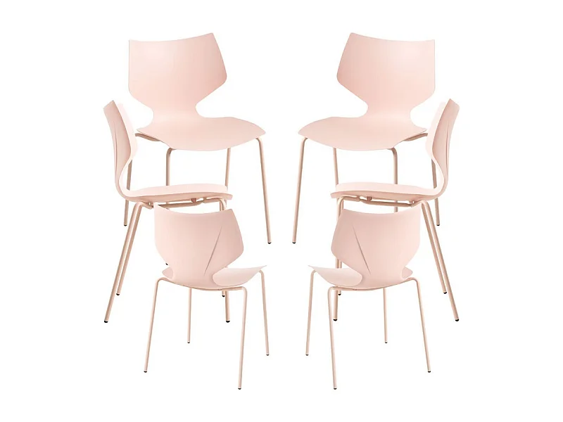 Packs Sillas Comedor - Pack 6 Sillas Plecy - Rosa
