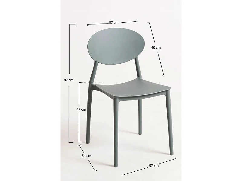 Sillas Comedor - Silla Bután - Gris oscuro