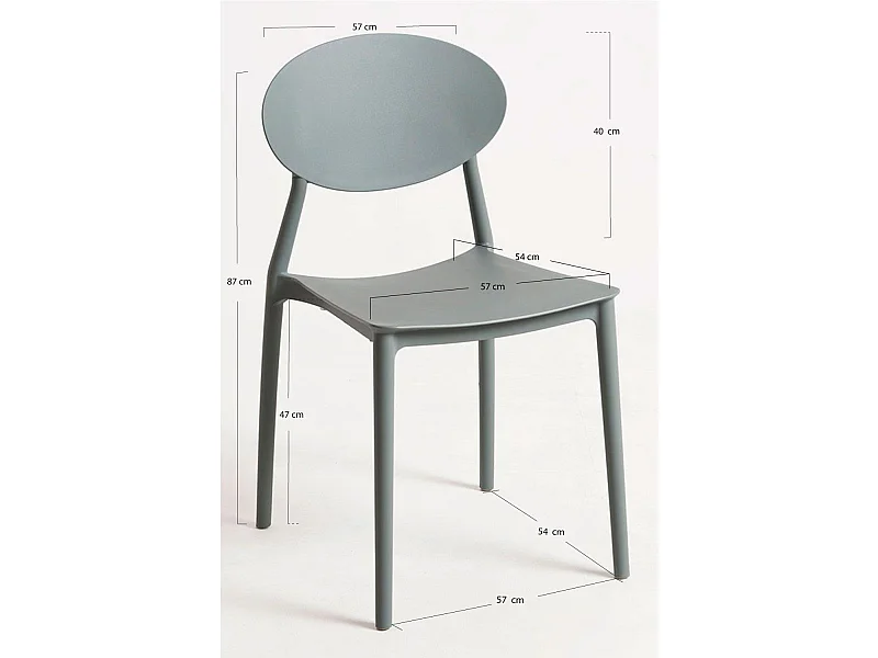 Sillas Comedor - Silla Bután - Gris oscuro