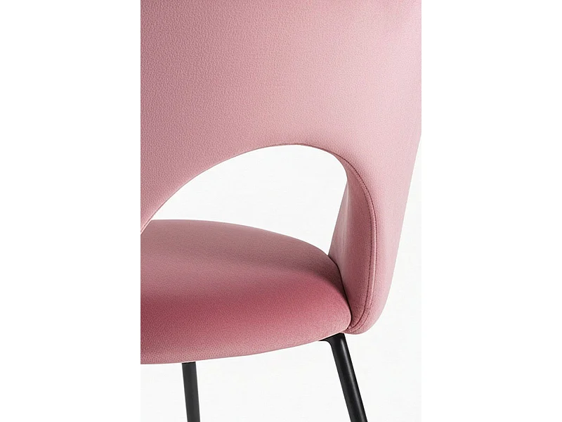 Packs Sillas Comedor - Pack 4 Sillas Dawa Black Terciopelo - Rosa