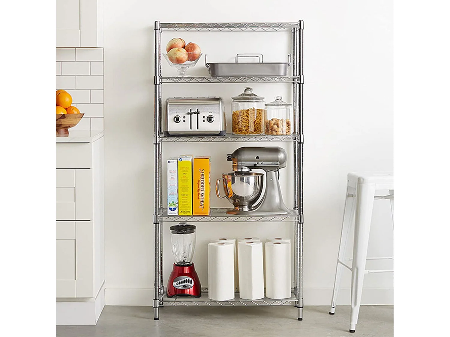 Pack 2 Estanterías Metálicas con 5 Baldas Ajustables 182.8x91.4x35.5cm 400Kg 7house