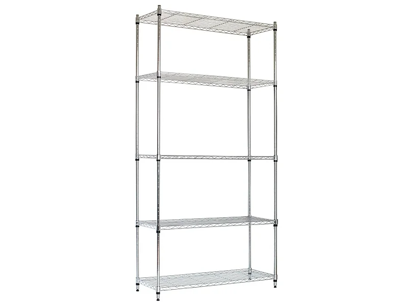 Scaffale in metallo con 5 ripiani regolabili 182,8x91,4x91,4x35,5cm 400Kg O91