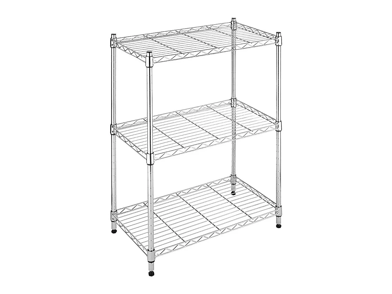 Etagère en métal avec 3 étagères réglables 76.2x58.9x34cm 240Kg O91