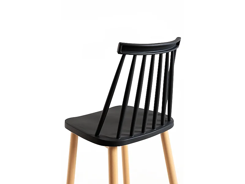 Lote de 4 Taburetes Bik - Negro