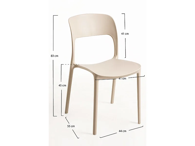 Packs Sillas Jardín - Pack 4 Sillas Inis - Beige