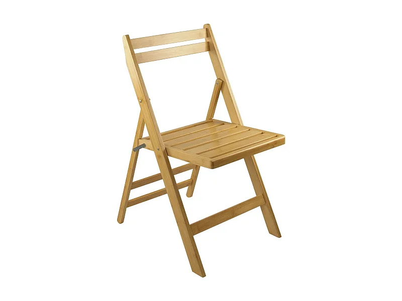 Silla Plegable de Madera de Bambú Biano 46x44x78cm O91