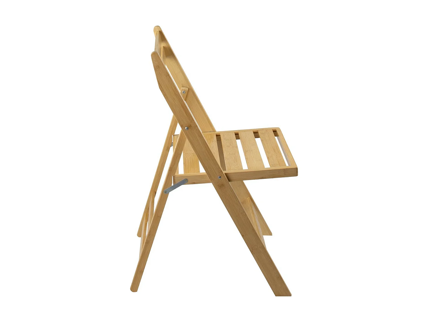 Chaise d'extérieur pliante en bois de bambou 42.5x47.5x79cm O91