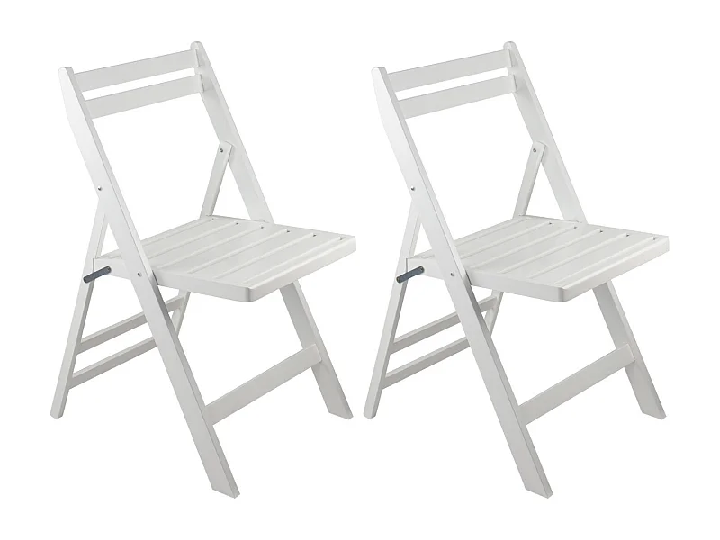 Pack 2 Sillas Plegables de Madera de Bambú Biano 46x44x78cm O91