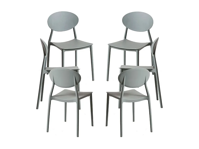 Packs Sillas Jardín - Pack 6 Sillas Bután - Gris oscuro