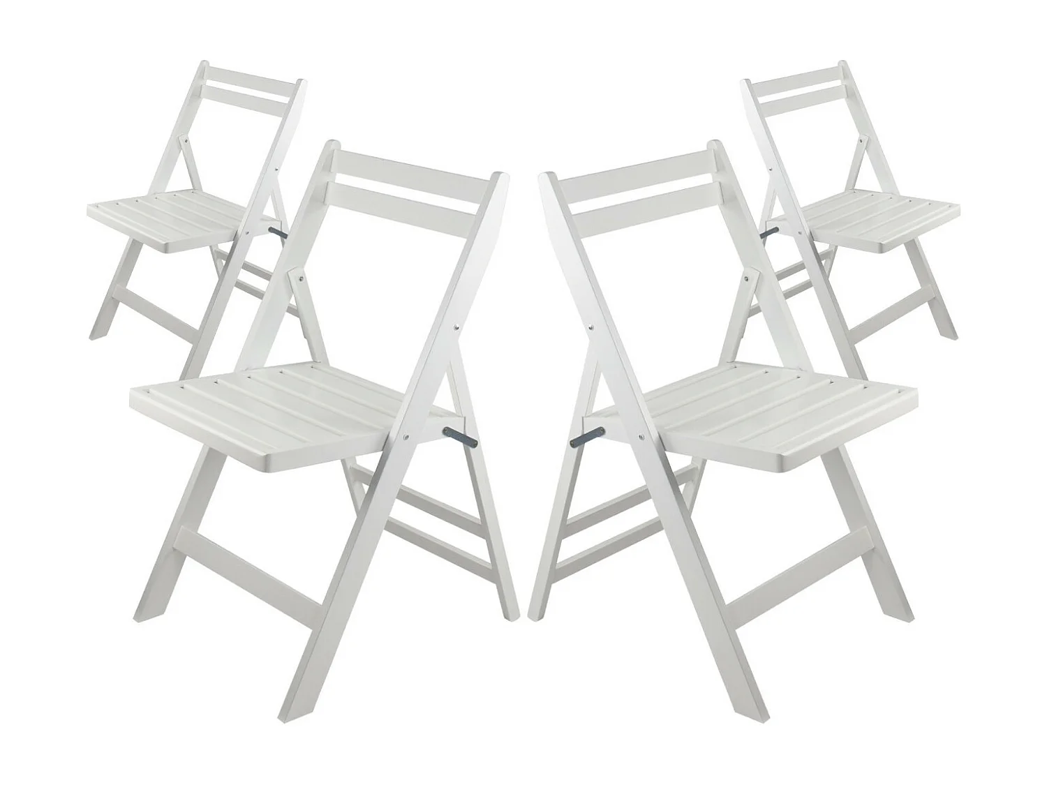 Pack 4 Chaises Pliantes en Bois de Bambou 42.5x47.5x79cm Restauration O91