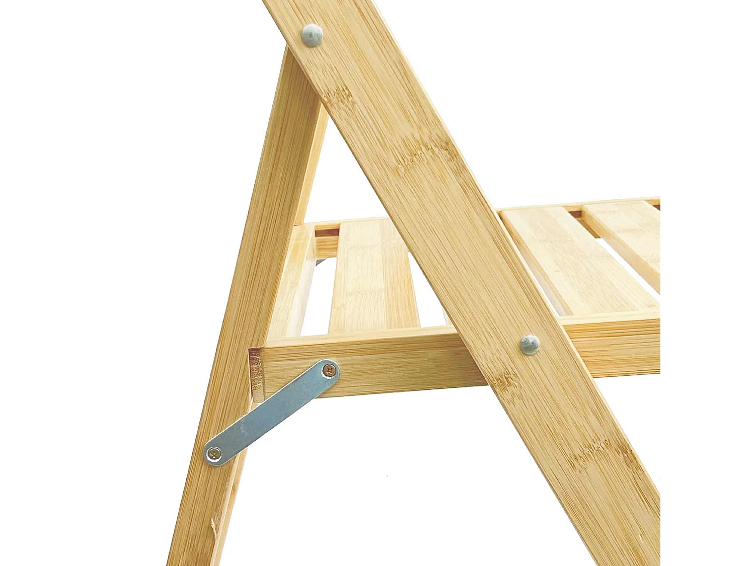 Pack 2 Sillas Plegables de Madera de Bambú Biano 46x44x78cm O91