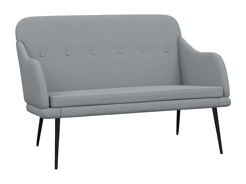 Banc banquette gris clair tissu grise 110 x 76 x 80 cm 02_0010715