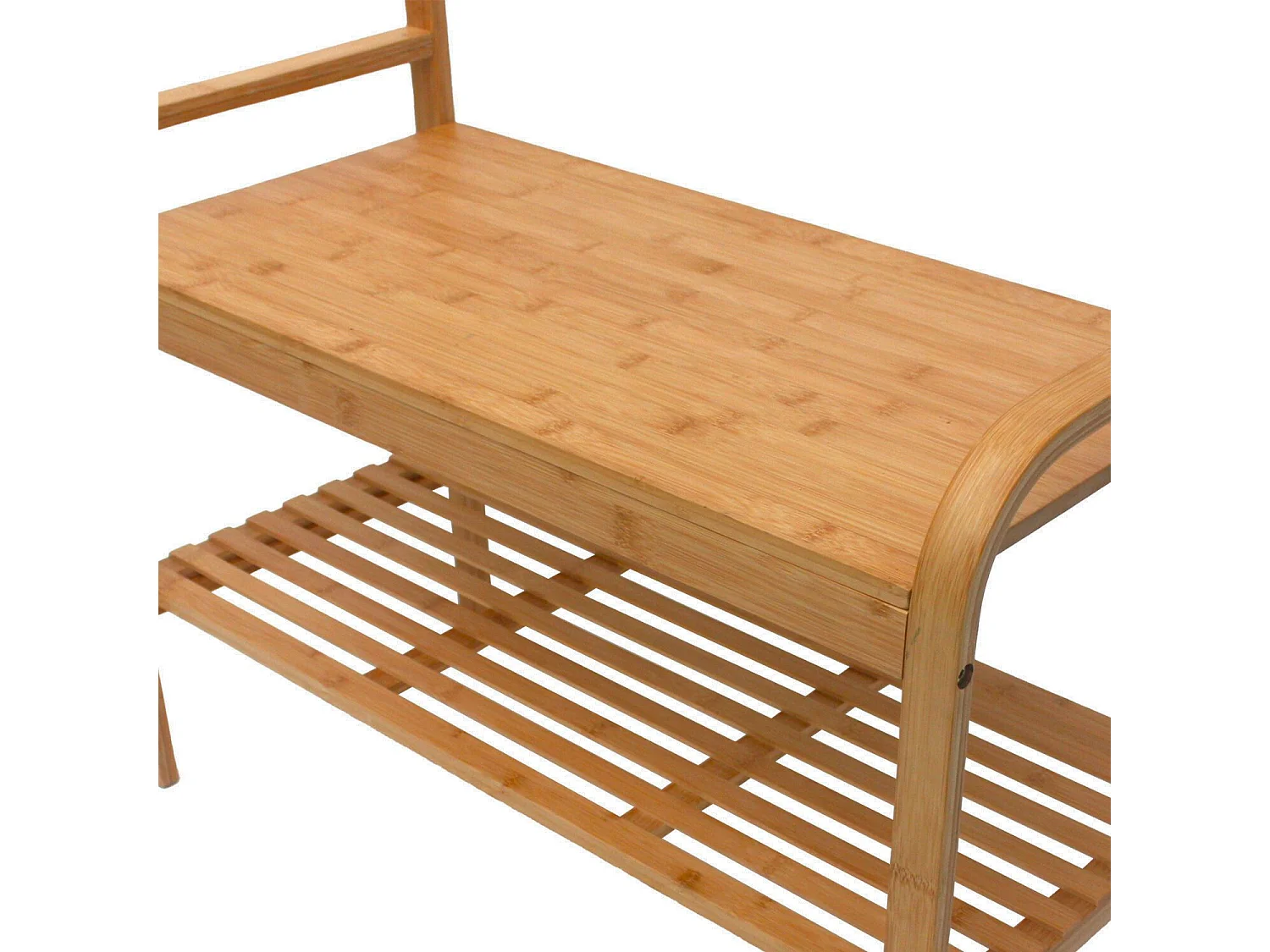 Perchero Zapatero de Bambú con Banco 170x73.5x34.5cm 7house
