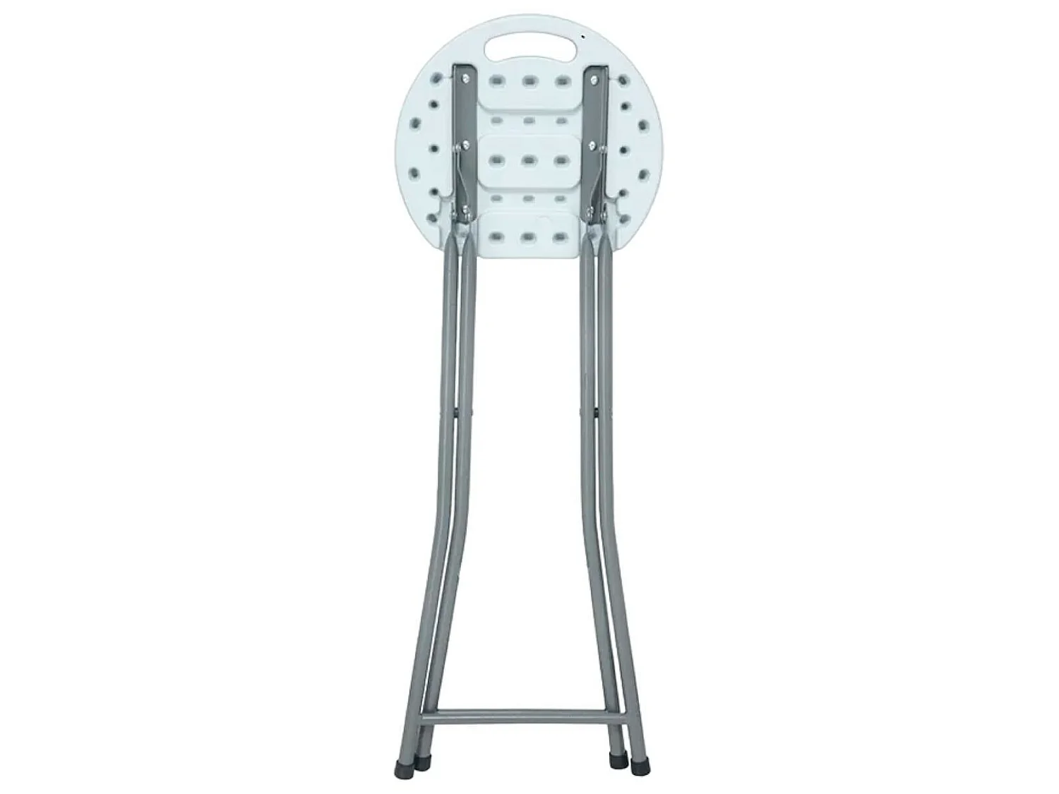 Pack 10 Tabourets hauts pliants blancs 30x76cm 7house