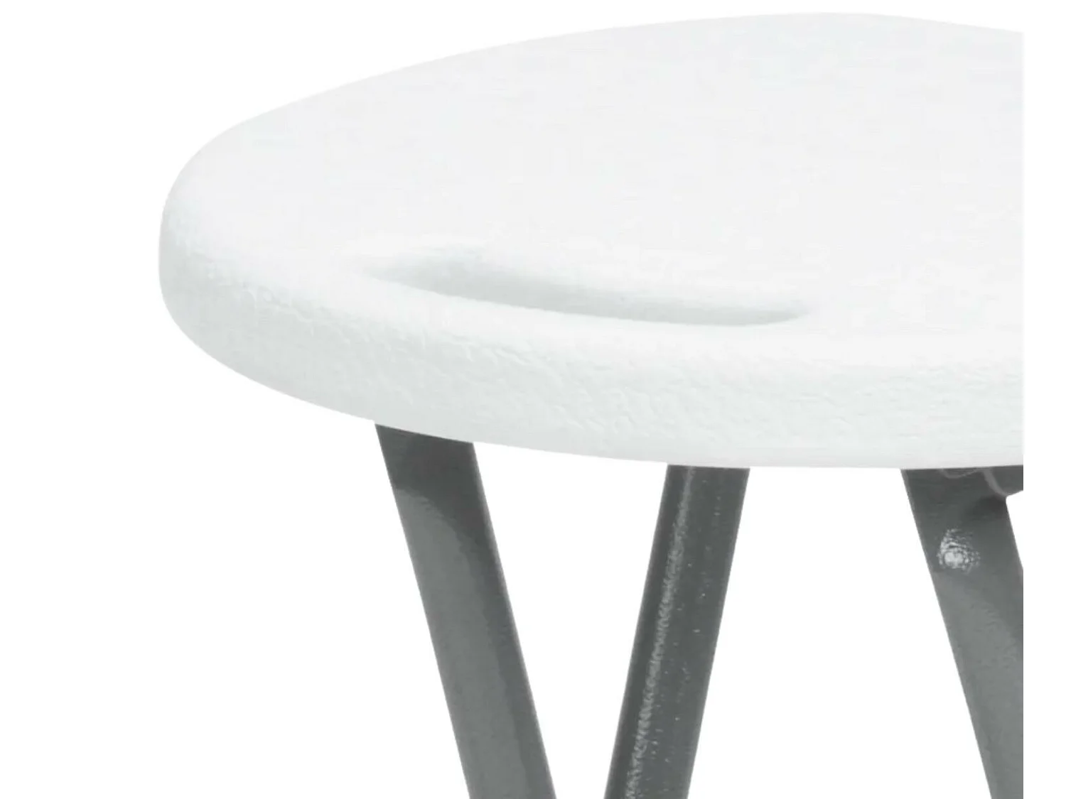 Pack 10 Tabourets hauts pliants blancs 30x76cm 7house