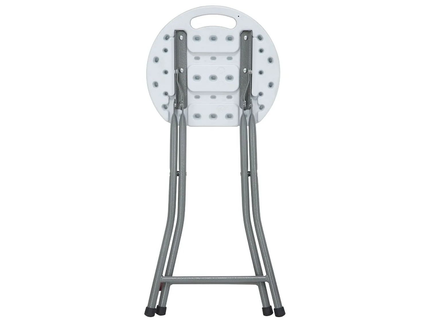 Pack 6 Taburetes Plegables de Resina y Acero 31x45cm Blancos 7house