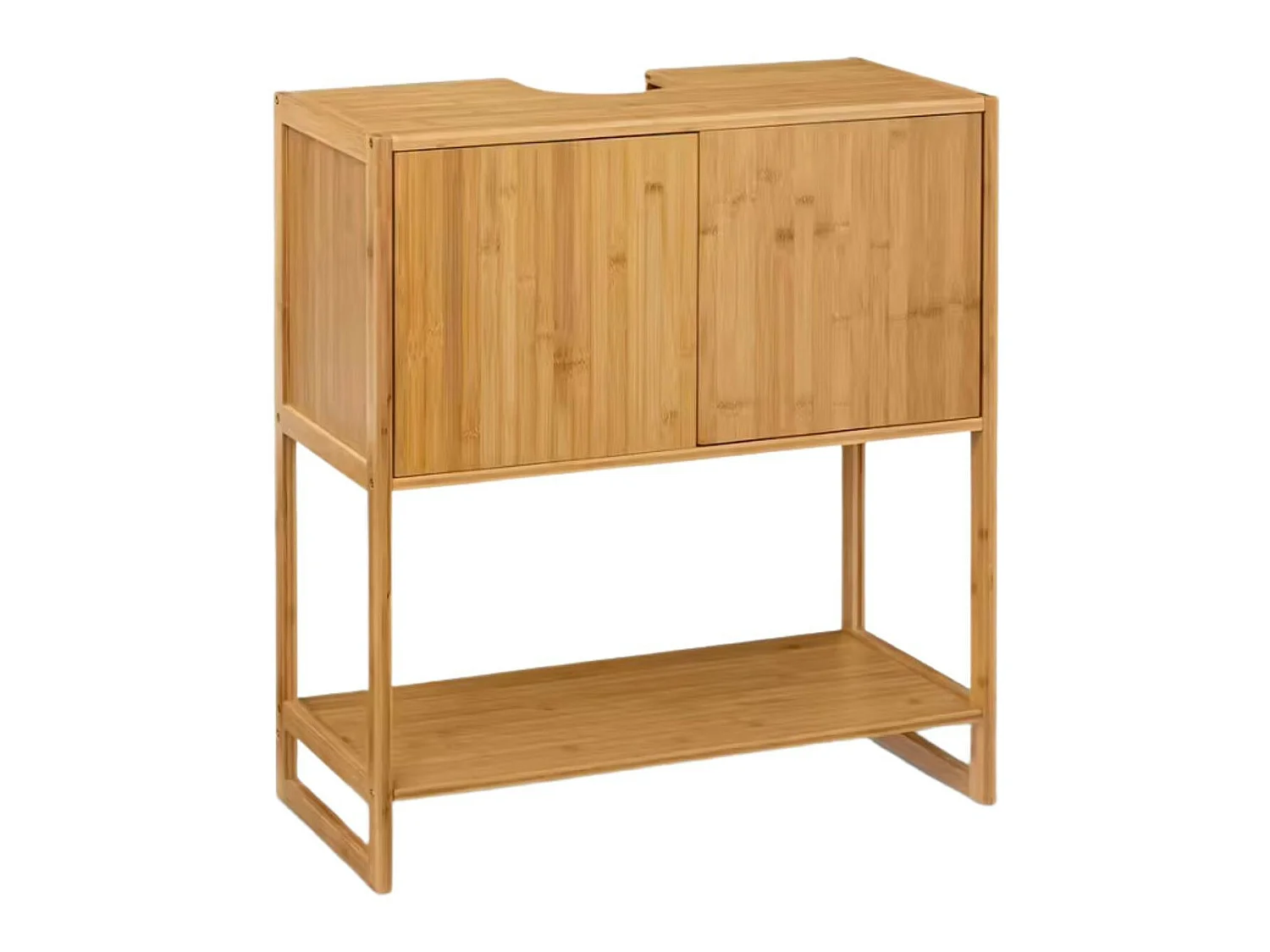 Meuble évier en bambou avec 1 niveau 80x69.6x33.5cm 7house