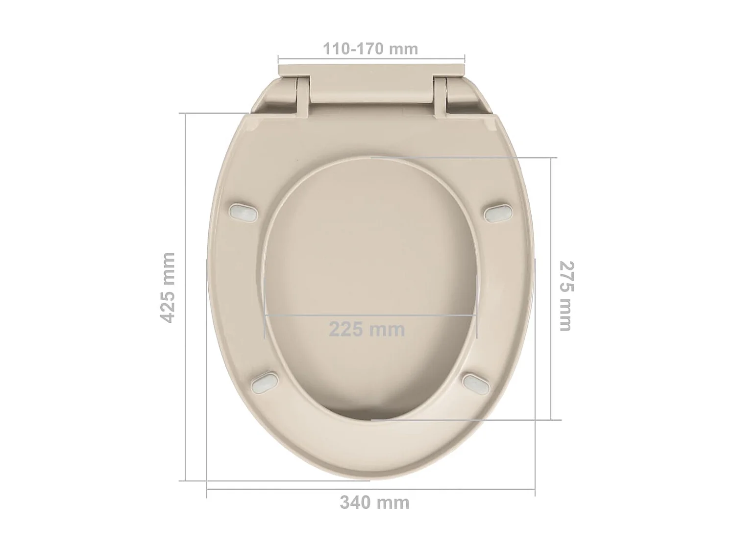 Siège de toilette abattant 46 x 34 x 5 cm 02_0002919