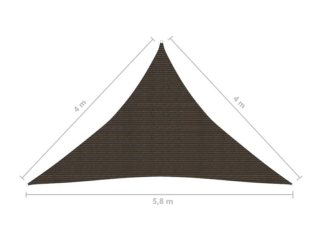 Voile toile d'ombrage parasol marron 400 x 400 x 580 cm 02_0009166