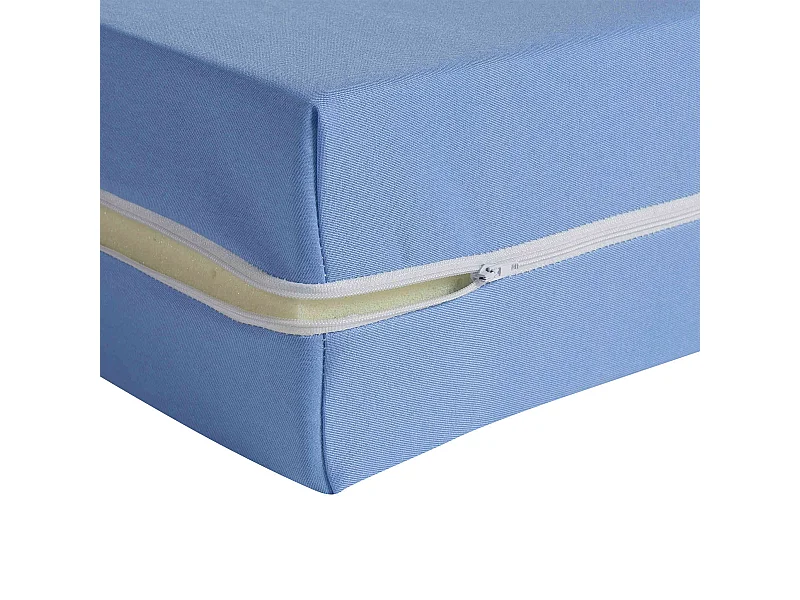 Housse rénove matelas coloris bleu 13 cm 180gr/m² 90x200 - Terre de Nuit
