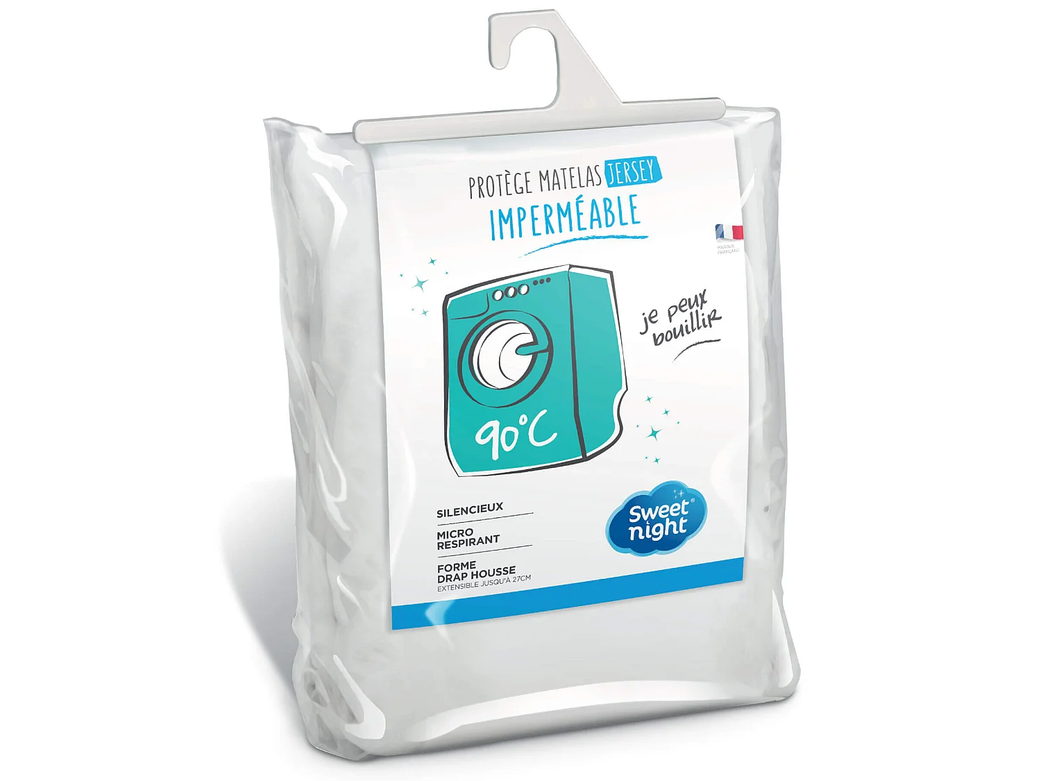 Protège matelas alèse imperméable micro-respirante souple silencieuse 90x200