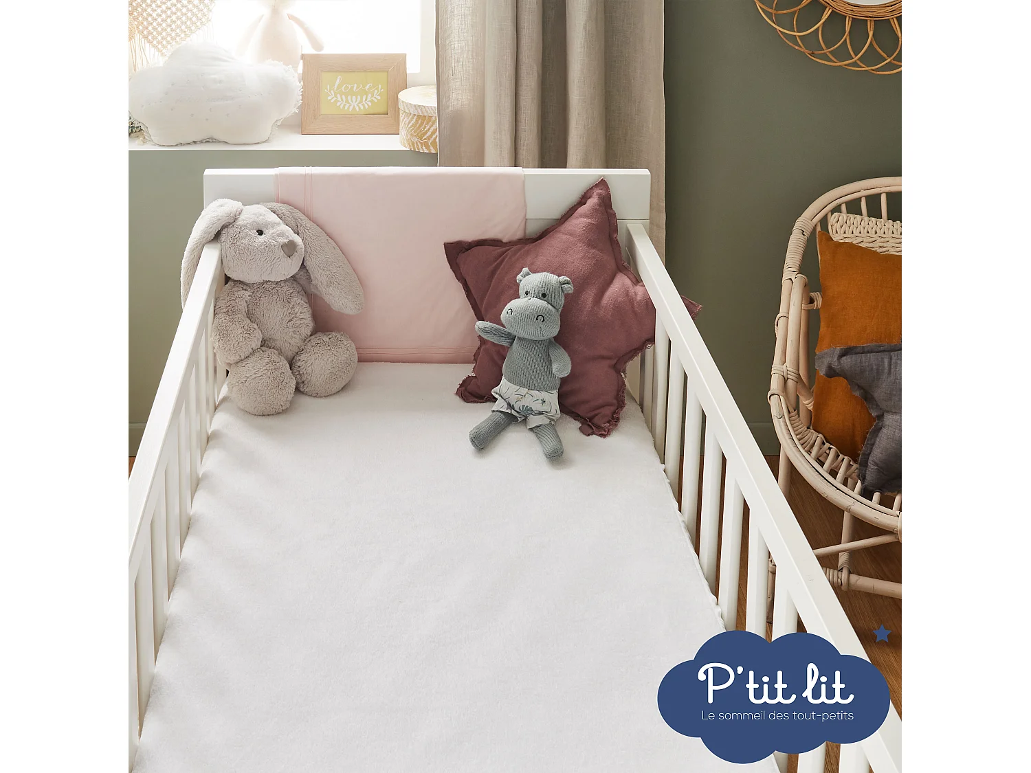 Protège matelas bébé imperméable éponge anti-acariens 70x140 cm