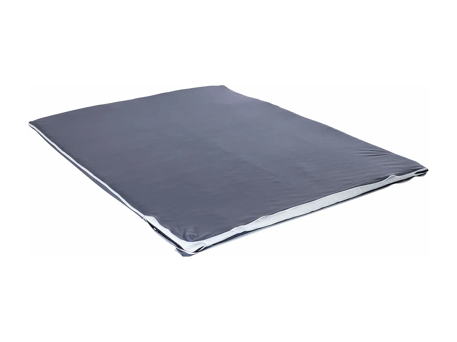 Housse surmatelas jersey anthracite 100% coton extensible 140x190