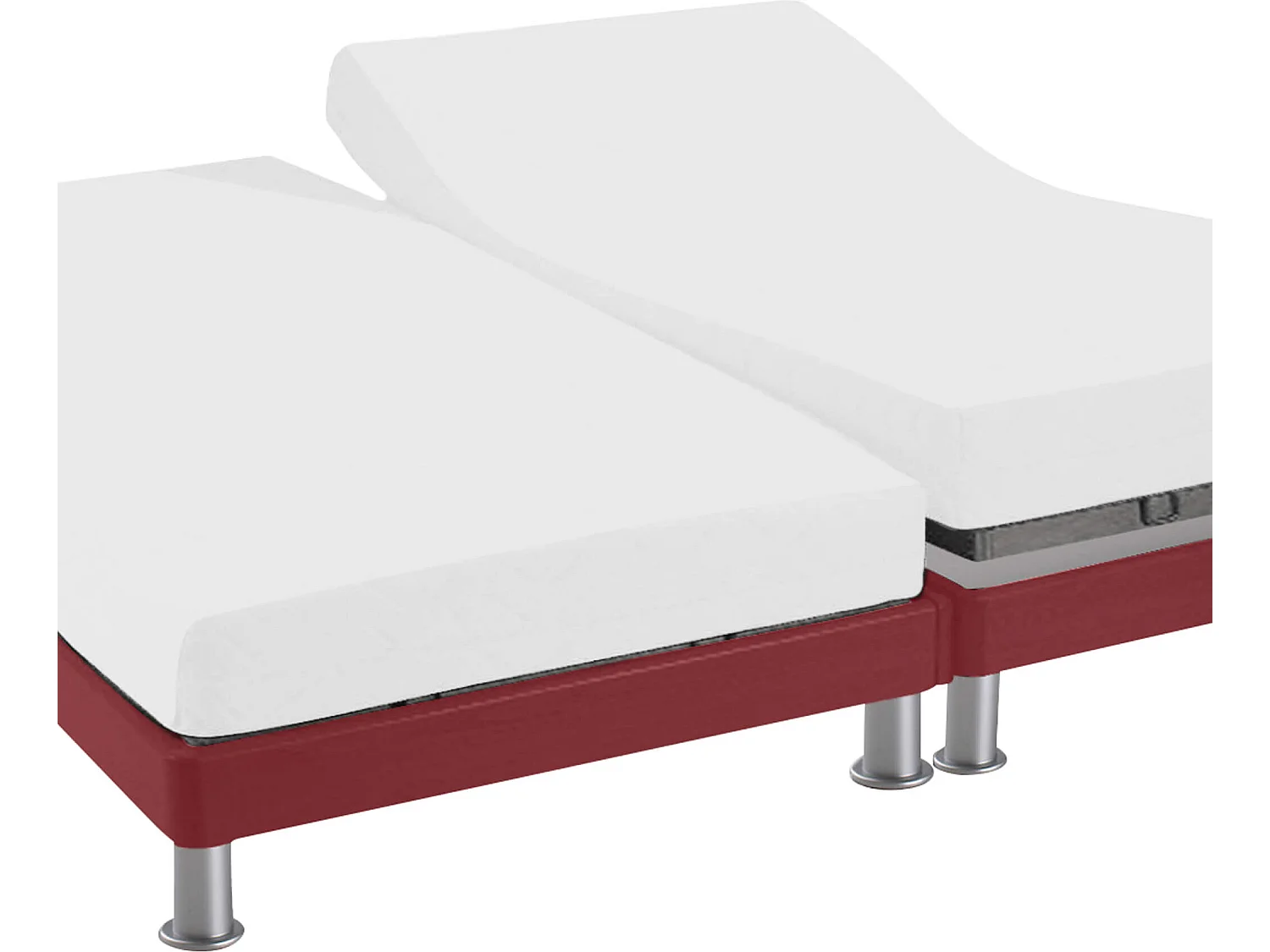 Protège matelas molleton imperméable - bonnet 27 cm TPR pour sommier articulé 2x70x190