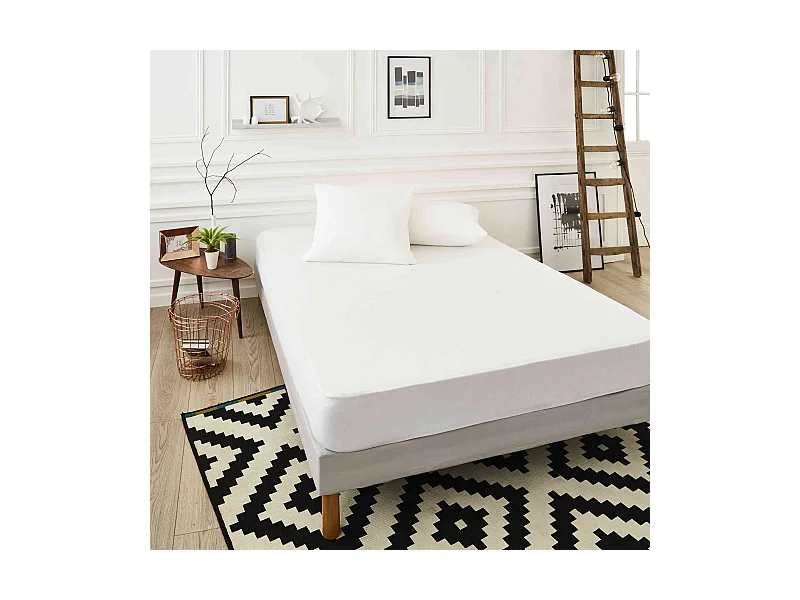 Protège-matelas tissu Coolmax® extensible anti-transpirant et respirant qualité hôtellerie de luxe 140x200