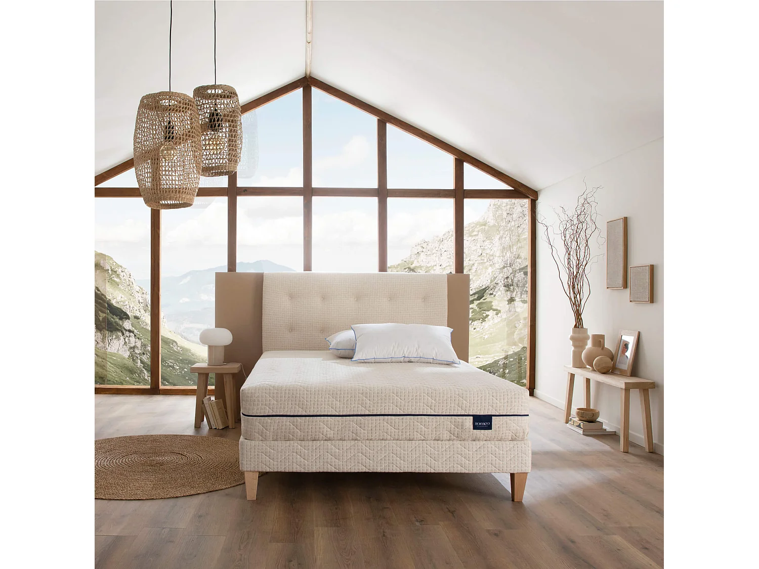 Housse naturelle de remplacement pour matelas Aube 600 - SOMEO 140x200