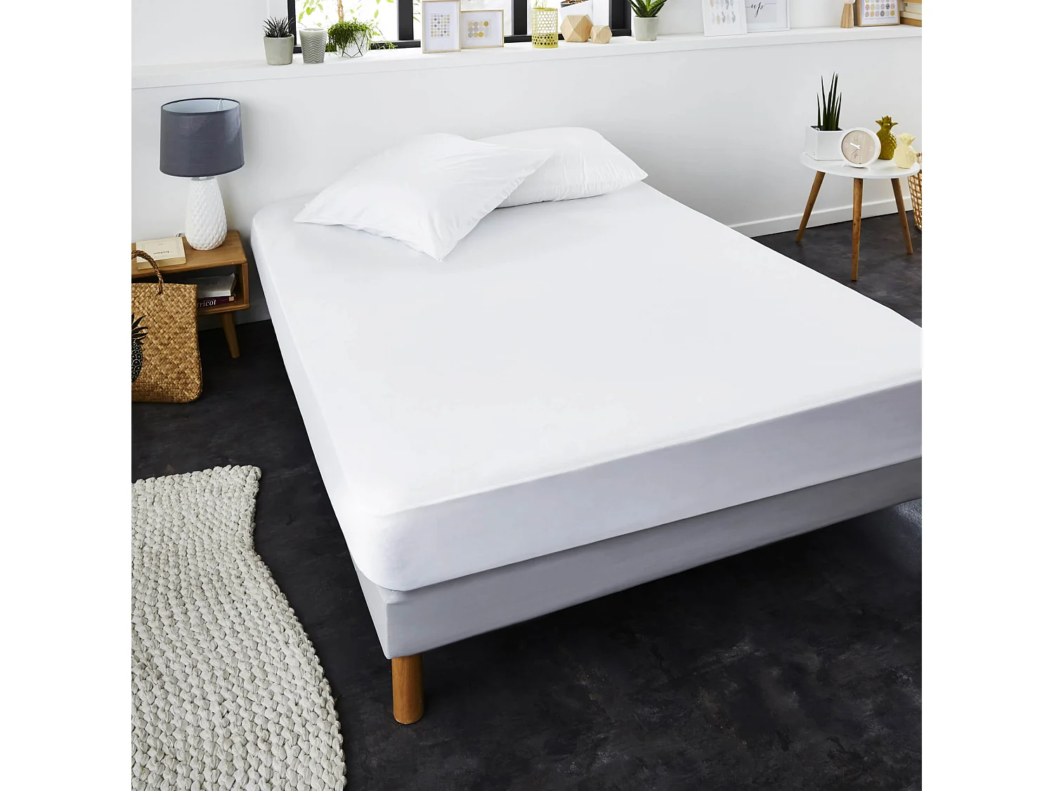 Protège matelas alèse imperméable micro-respirante souple silencieuse 90x190