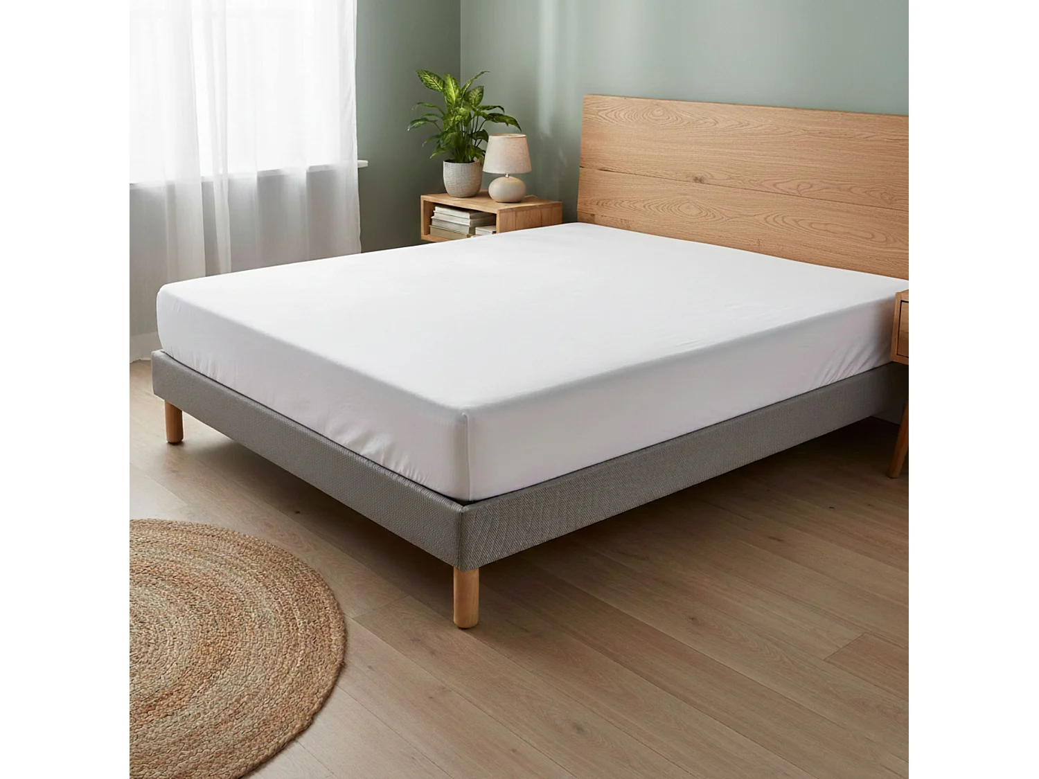 Protège matelas molleton imperméable - bonnet 27 cm 80x200