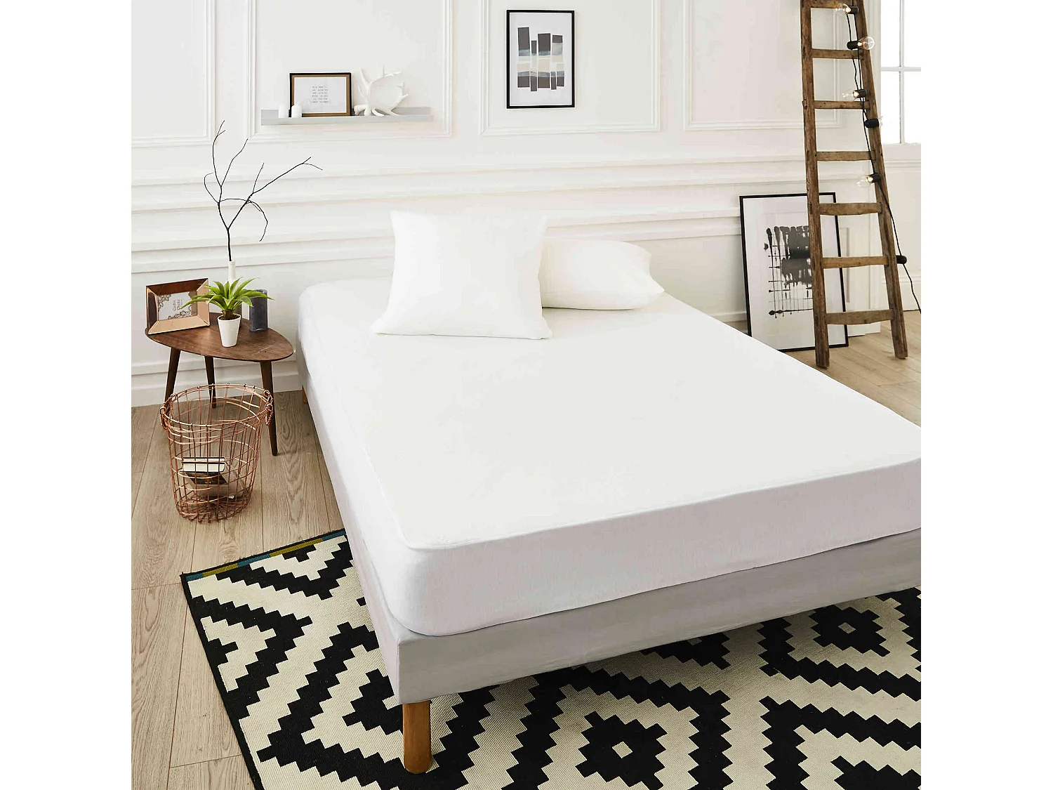 Protège-matelas tissu Coolmax® extensible anti-transpirant et respirant qualité hôtellerie de luxe 140x190/200