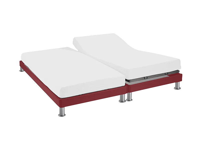 Protège matelas molleton imperméable - bonnet 27 cm TPR pour sommier articulé 2x70x200