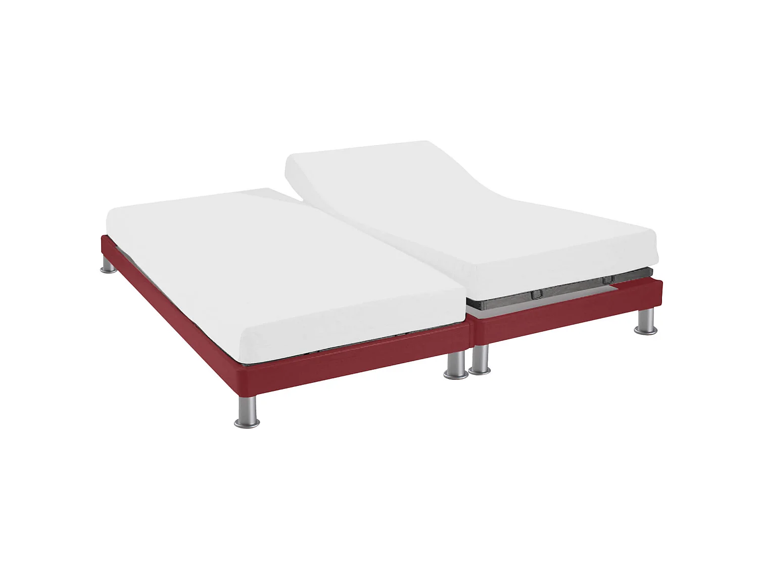 Protège matelas molleton imperméable - bonnet 27 cm TPR pour sommier articulé 2x70x200