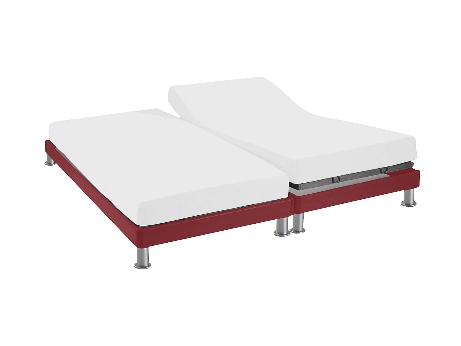 Protège matelas molleton imperméable - bonnet 27 cm TPR pour sommier articulé 2x70x200