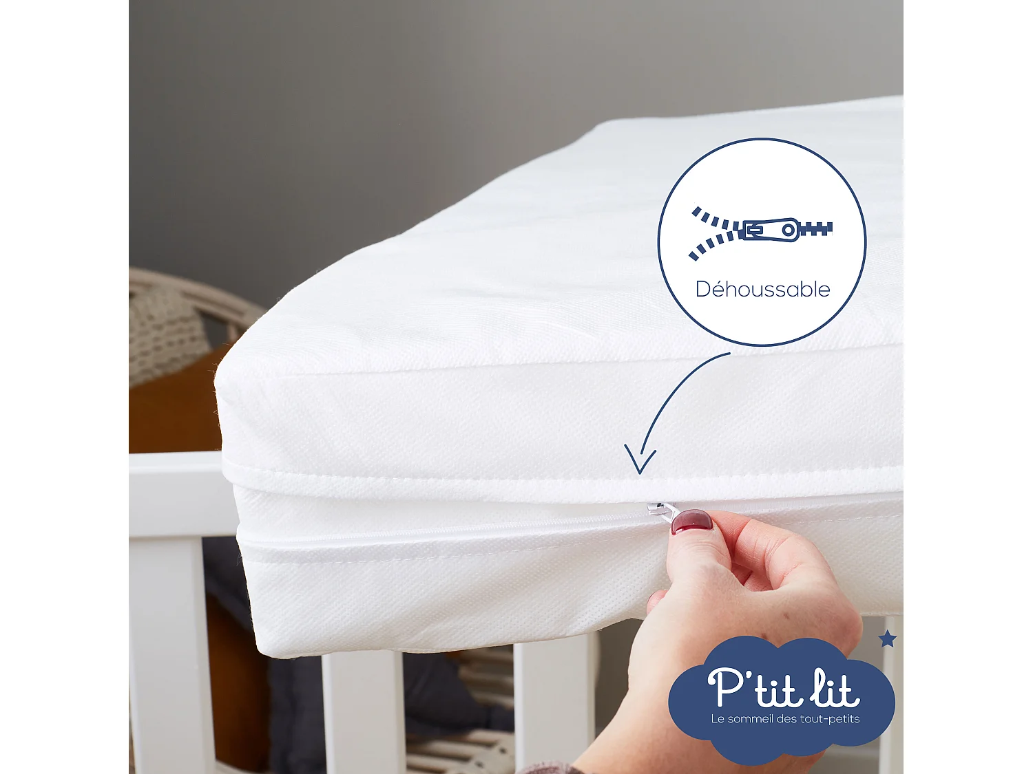 Protège matelas bébé Allergostop sans traitement 70x140 cm