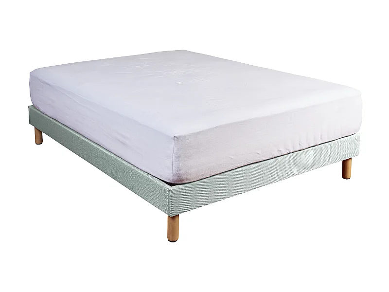 Protège matelas molleton 100% coton bio - bonnet 40 cm 90x190